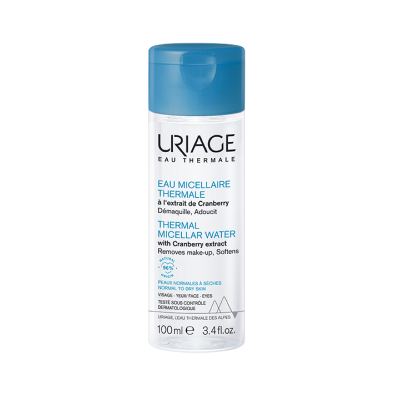 Frasco de água micelar térmica URIAGE com tampa azul