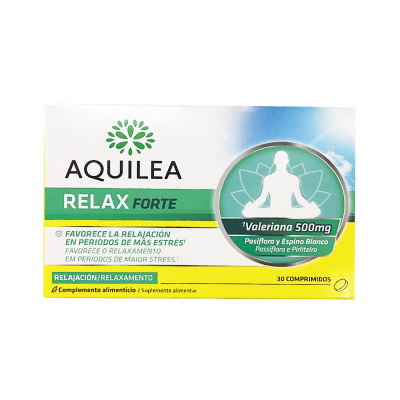 Embalagem Aquilea Relax Forte suplemento alimentar 30 comprimidos