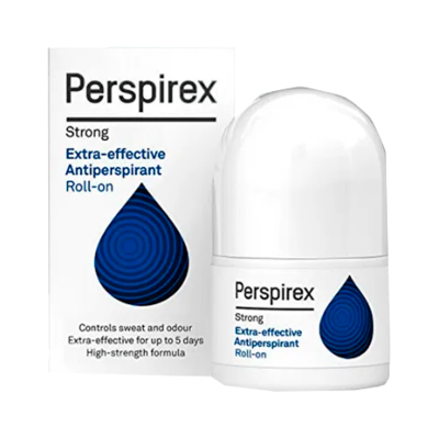 Desodorizante roll-on Perspirex Strong branco com gota azul