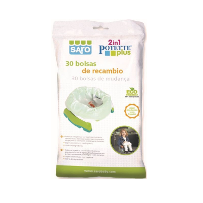 Pacote de 30 bolsas de recambio para 2in1 Potette Plus da marca Saro