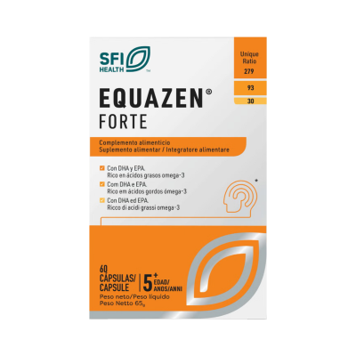 Embalagem de suplemento alimentar EQUAZEN FORTE SFI HEALTH