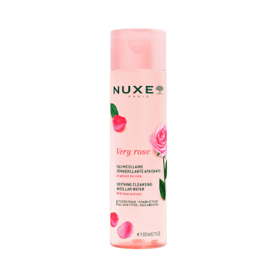 Frasco rosa de água micelar Very rose da Nuxe