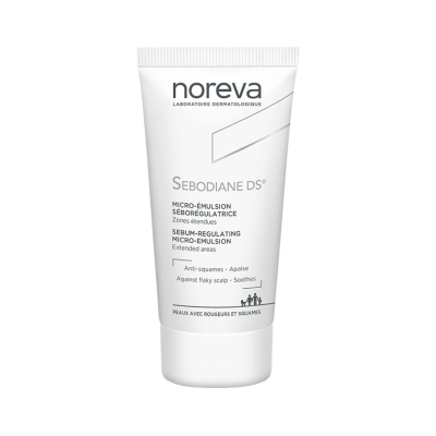 Tubo branco do creme Noreva Sebodiane DS para controlo de sebo e caspa