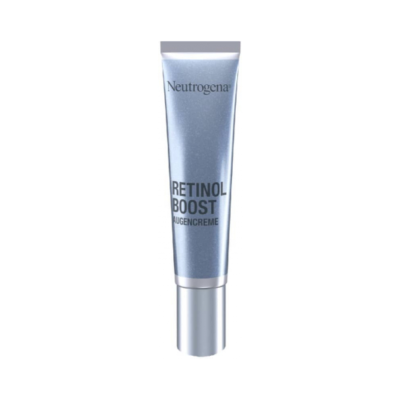 Tubo prateado de creme Neutrogena Retinol Boost