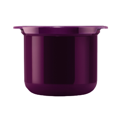 Cápsula plástica roxa escura brilhante sem texto