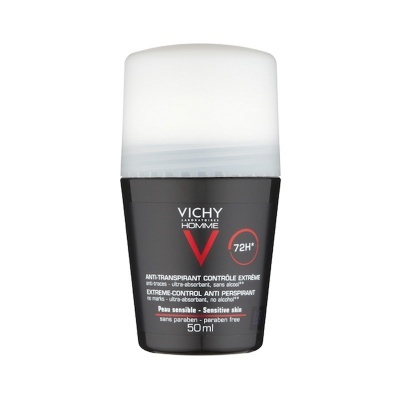 Desodorizante roll-on Vichy Homme preto e branco 50 ml.