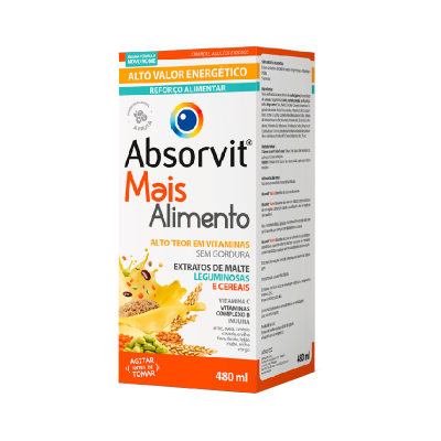 Embalagem do suplemento alimentar Absorvit Mais Alimento 480 ml