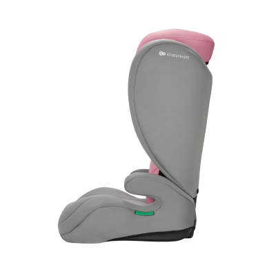 Cadeira-auto infantil Kinderkraft cinzenta e rosa vista lateral