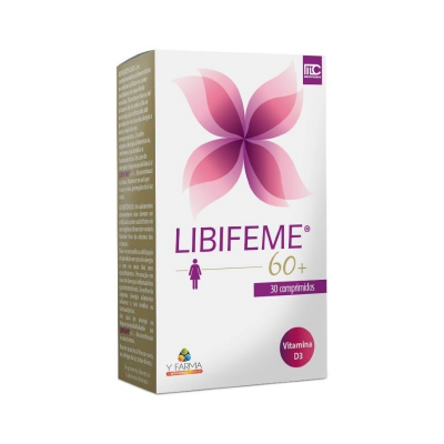 Embalagem do suplemento LIBIFEME 60+, 30 comprimidos, Vitamina D3