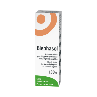 Embalagem do produto Blephasol loção micelar para pálpebras sensíveis, 100 ml.