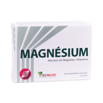 Embalagem branca de suplemento alimentar Tecnilor Magnésium