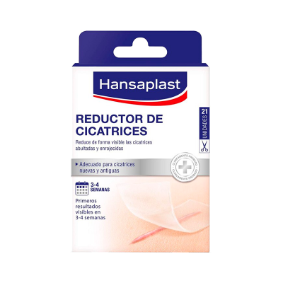 Embalagem de Hansaplast Reductor de Cicatrices com 21 unidades