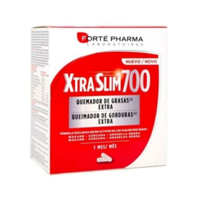 Caixa de suplemento alimentar XtraSlim 700 com rótulo vermelho e branco