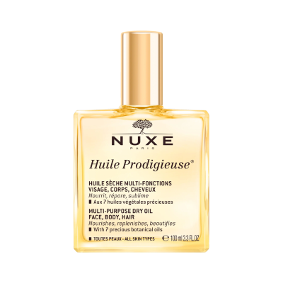 Frasco de óleo Nuxe Huile Prodigieuse para rosto, corpo e cabelo, 100 ml