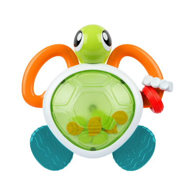 Brinquedo para bebé em forma de tartaruga com cores vivas