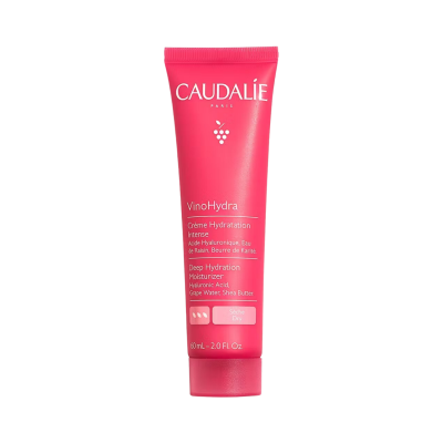 Frasco rosa de creme hidratante Caudalie VinoHydra
