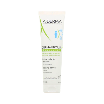 Tubo branco de creme A-DERMA DERMALIBOUR BARRIER para pele irritada