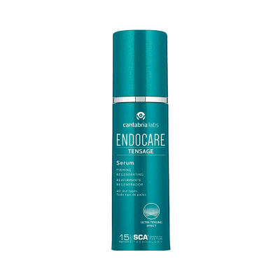 Frasco azul metálico de sérum Endocare Tensage da Cantabria Labs