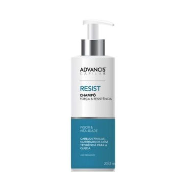 Frasco de champô Advancis Capilar Resist com doseador branco