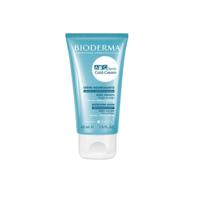 Tubo azul claro de creme Bioderma ABCDerm Cold-Cream para bebés e crianças