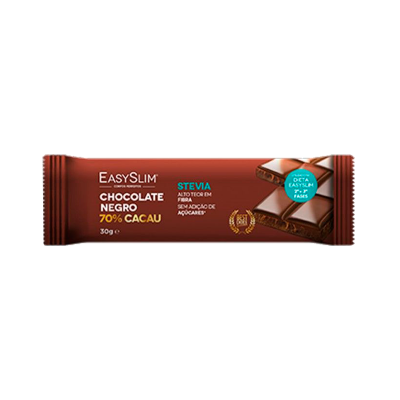 Barra de chocolate EasySlim chocolate negro 70% cacau