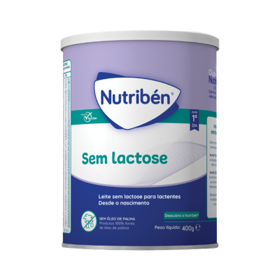 Lata de leite em pó Nutriben sem lactose 400g