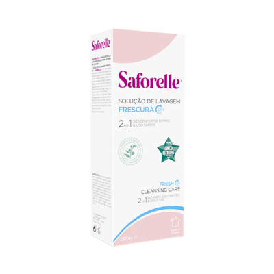 Embalagem do produto Saforelle solução de lavagem fresca 250 ml