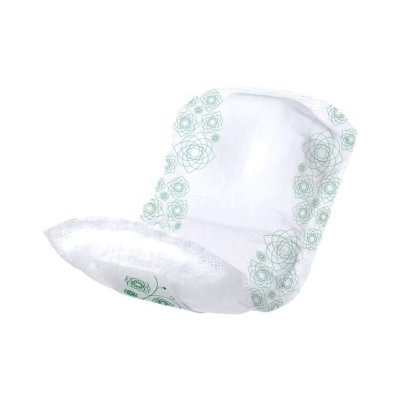 Fralda descartável branca com padrão de flores verdes