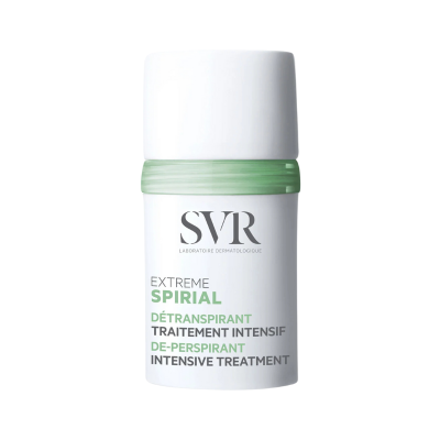 Desodorizante roll-on SVR Extreme Spirial frasco branco e verde