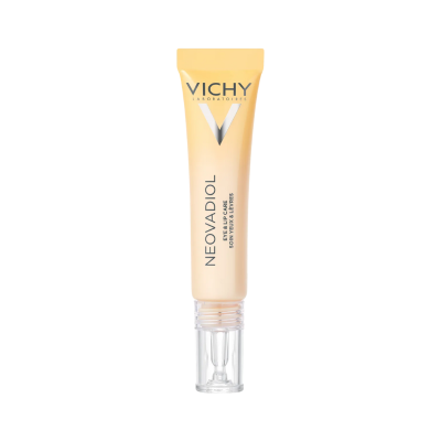 Tubo de creme VICHY NEOVADIOL de cor amarelo claro com tampa transparente
