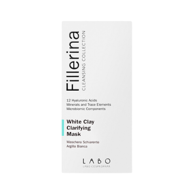 Embalagem branca de máscara facial Fillerina White Clay Clarifying Mask
