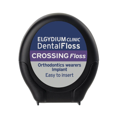 Recipiente preto de fio dental Elgydium Clinic DentalFloss
