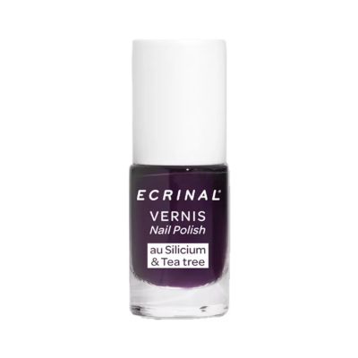 Frasco de verniz de unhas roxo ECRINAL com tampa branca