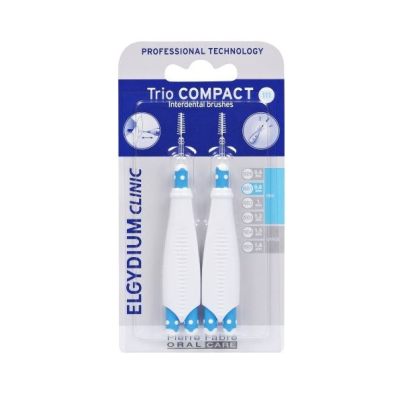 Embalagem de escovas interdentais Trio Compact da ELGYDIUM CLINIC