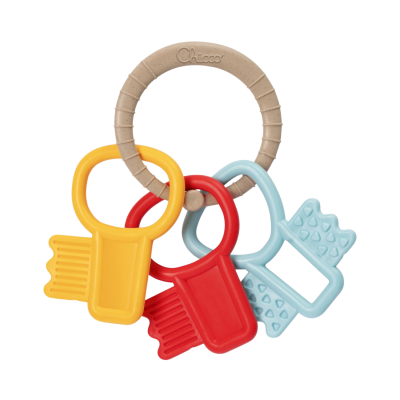 Conjunto de chaves de brinquedo coloridas com argola de plástico