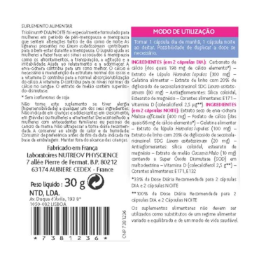 Etiqueta de suplemento alimentar com texto e código de barras