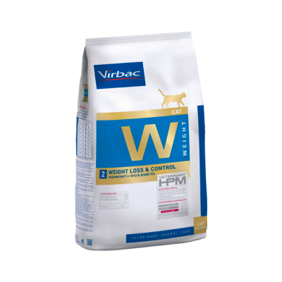 Saco branco de comida para gatos Virbac Weight Loss & Control