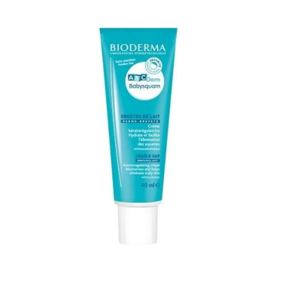 Creme Bioderma ABCDerm Babysquan em tubo azul turquesa com tampa branca