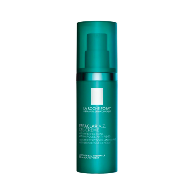 Frasco Effaclar A.Z. Gel-Crème La Roche-Posay verde com tampa azul