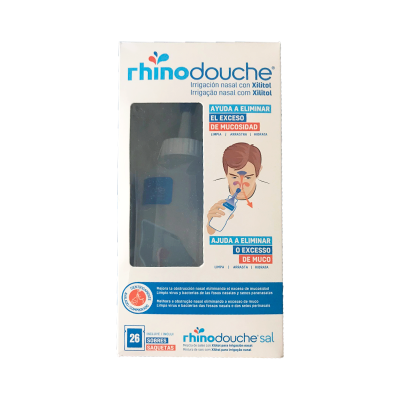 Embalagem branca de Rhinodouche irrigação nasal com frasco azul