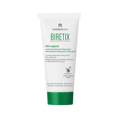 Embalagem de creme BIRETIX Micropeel para pele acneica