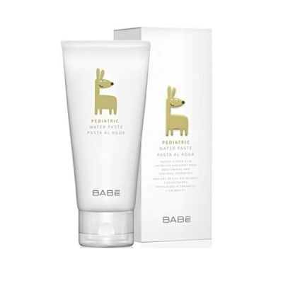 Pasta de água pediátrica BABÉ branca com ilustração amarela de animal