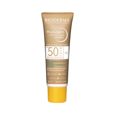 Frasco de proteção solar Bioderma Photoderm COVER Touch Mineral castanho
