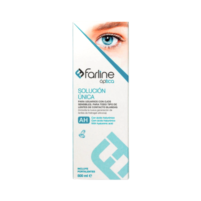 Embalagem de solução para lentes de contacto Farline Óptica 500 ml