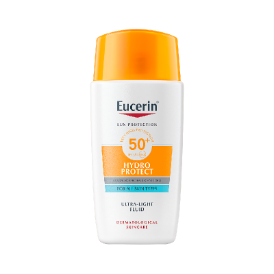Frasco de protetor solar Eucerin Hydro Protect SPF 50+