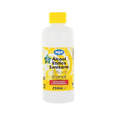 Frasco de Álcool Etílico Sanitário 70% vol 250mL