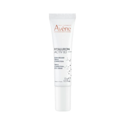 Frasco branco de creme para olhos Avène Hyaluron Activ B3