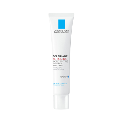 Frasco branco de creme La Roche-Posay Toleriane Kerium DS Concenttré