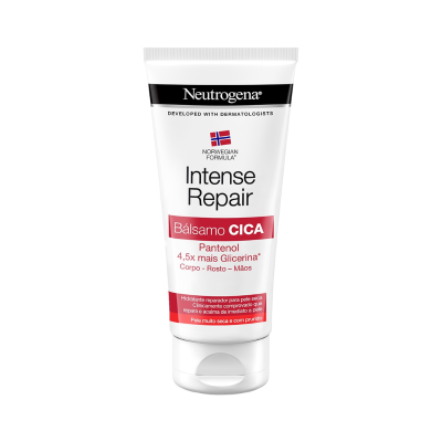 Tubo branco de Neutrogena Intense Repair Bálsamo CICA para pele seca