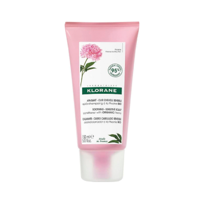 Condicionador KLORANE couro cabeludo sensível peónia embalagem rosa 150 ml